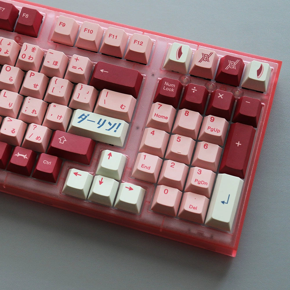 060 Darling Rose Pink Dark Red Bean Paste Keycap Cherry Profile