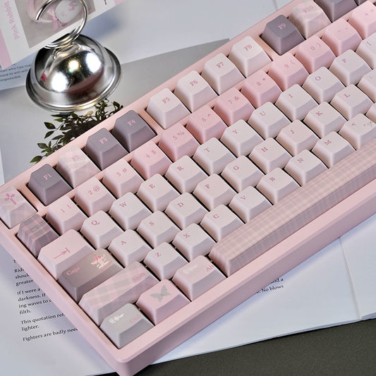 #0244 Gentle World Gray Pink Keycap Cherry Profile（not including keyboard）