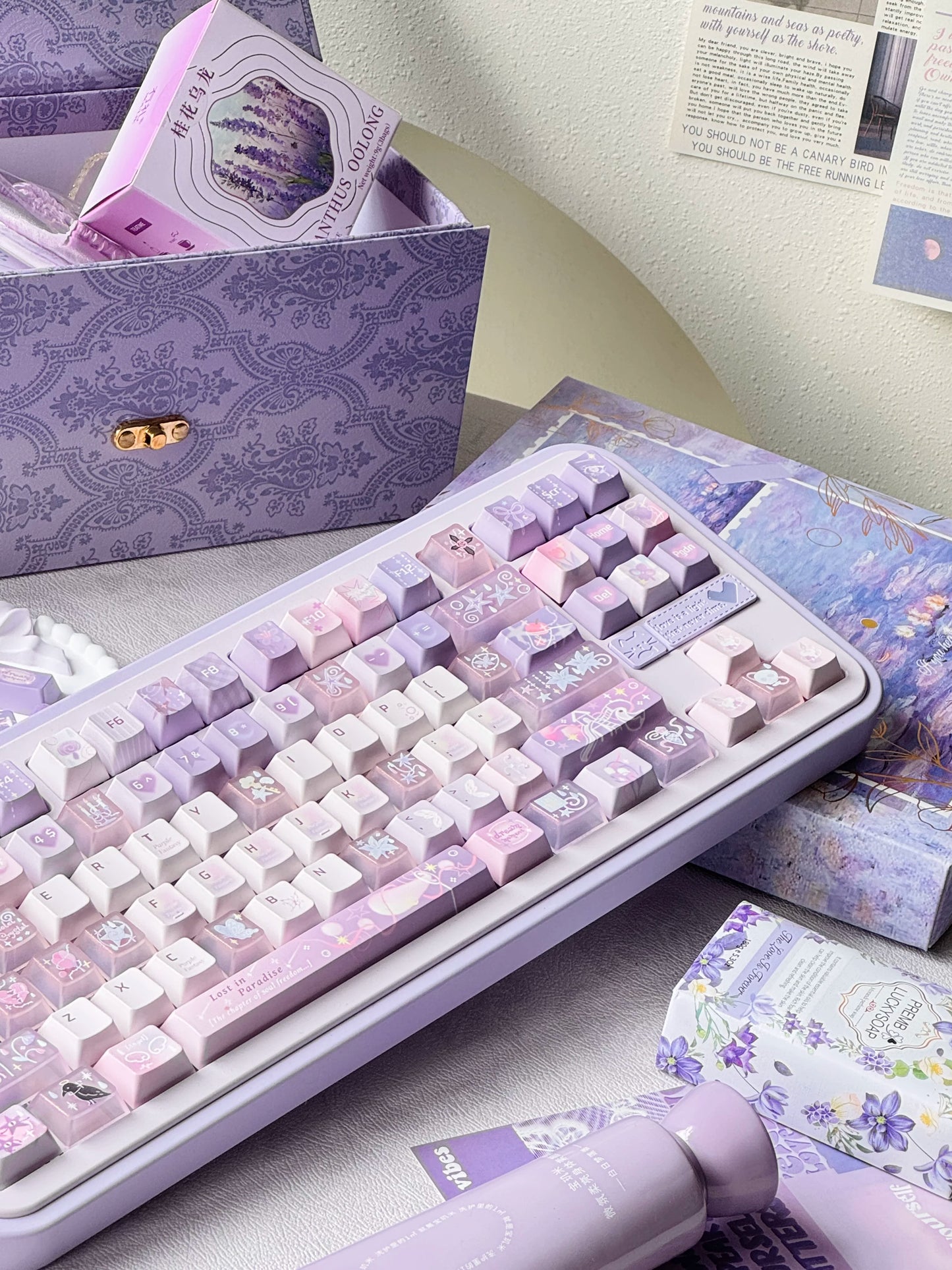 #0291 Purple Day Dream Keycaps Cherry Profile Designed By MoCoo