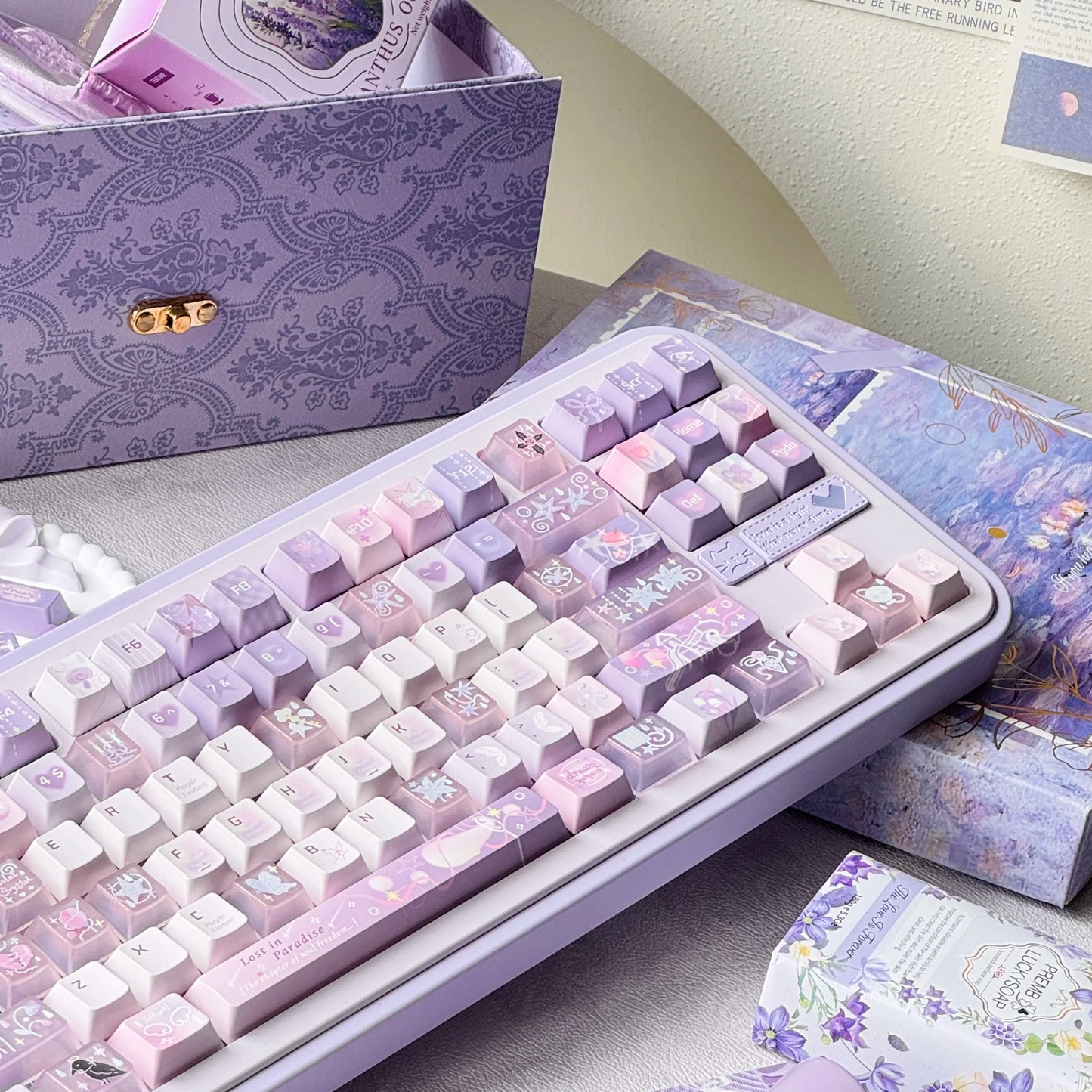 #0291 Purple Day Dream Keycaps Cherry Profile Designed By MoCoo