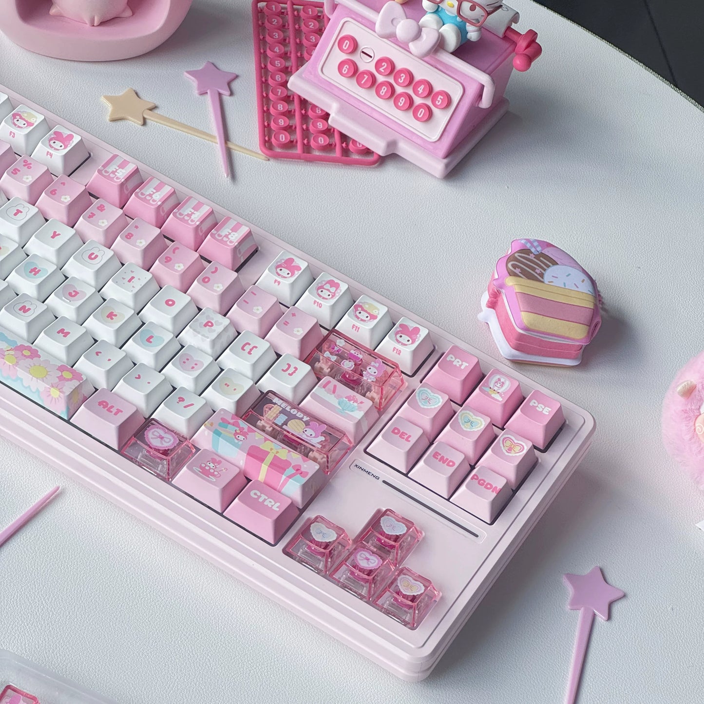 #0254 Melody Pink Cute Keycap (not including keyboard)