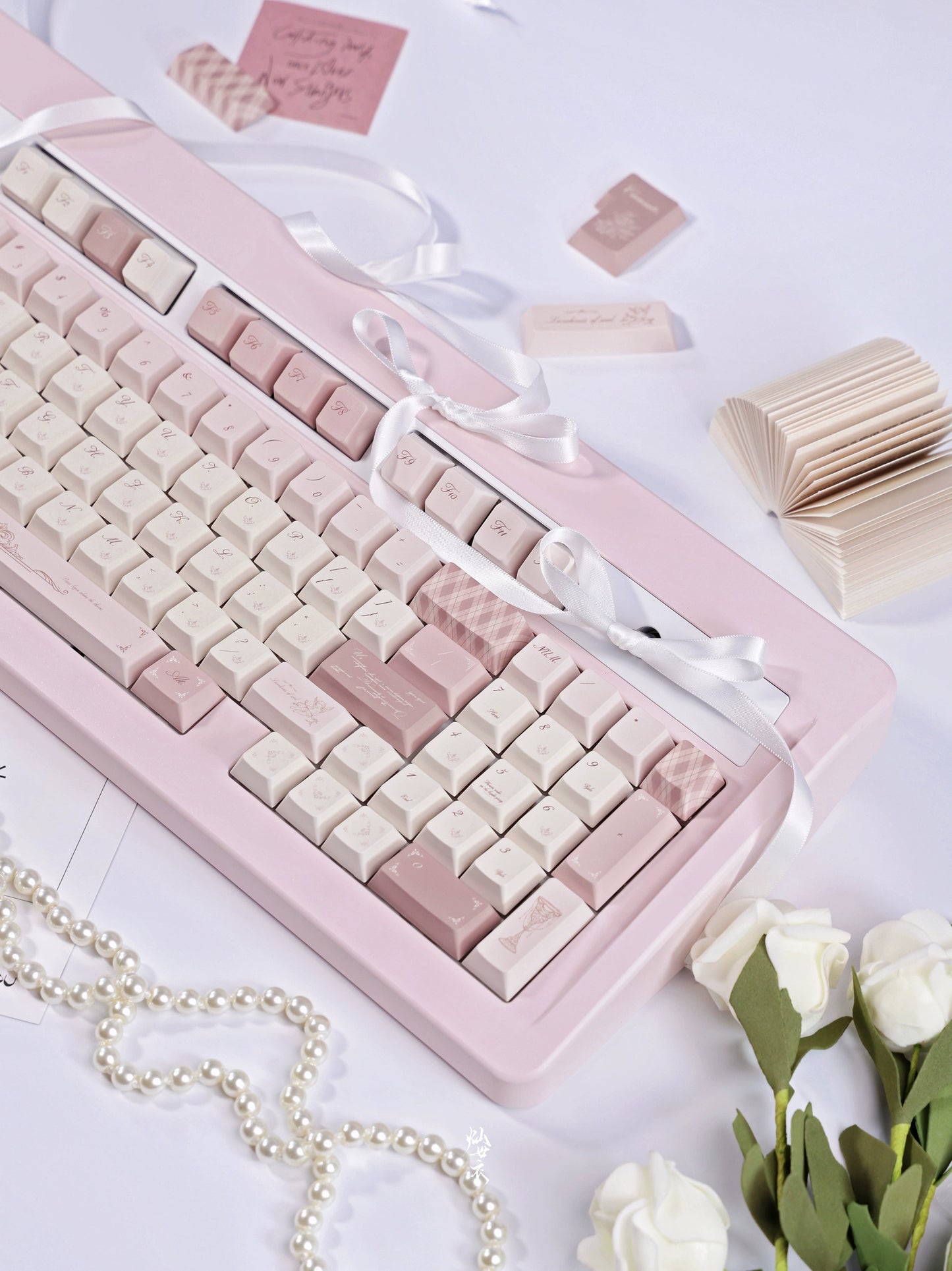 101 Bluebird-Nora.1953 Pink French Gentle Keycap Cherry Profile (preorder)