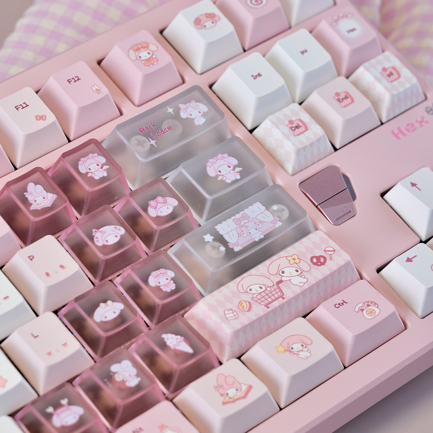 #0237 Melody Theme Pink Keycaps Designed By URE
