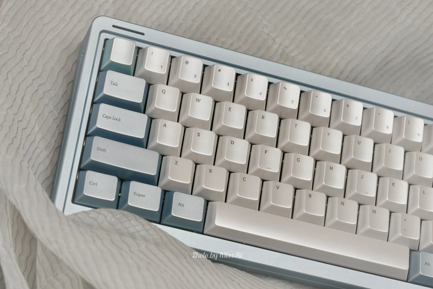 Silver Pearl Tears Cherry Profile Keycaps Keyria Labs Design