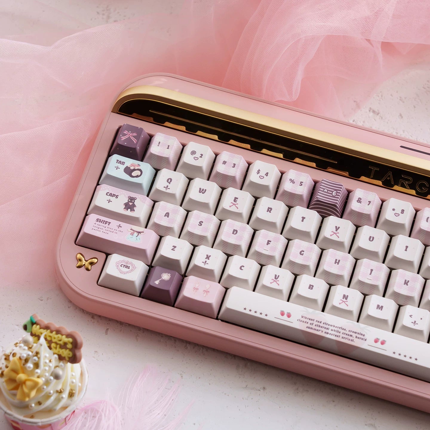 #0257 Velvet Strawberry Mint Chocolate Keycap Cherry/moa Profile(Not including keyboard)
