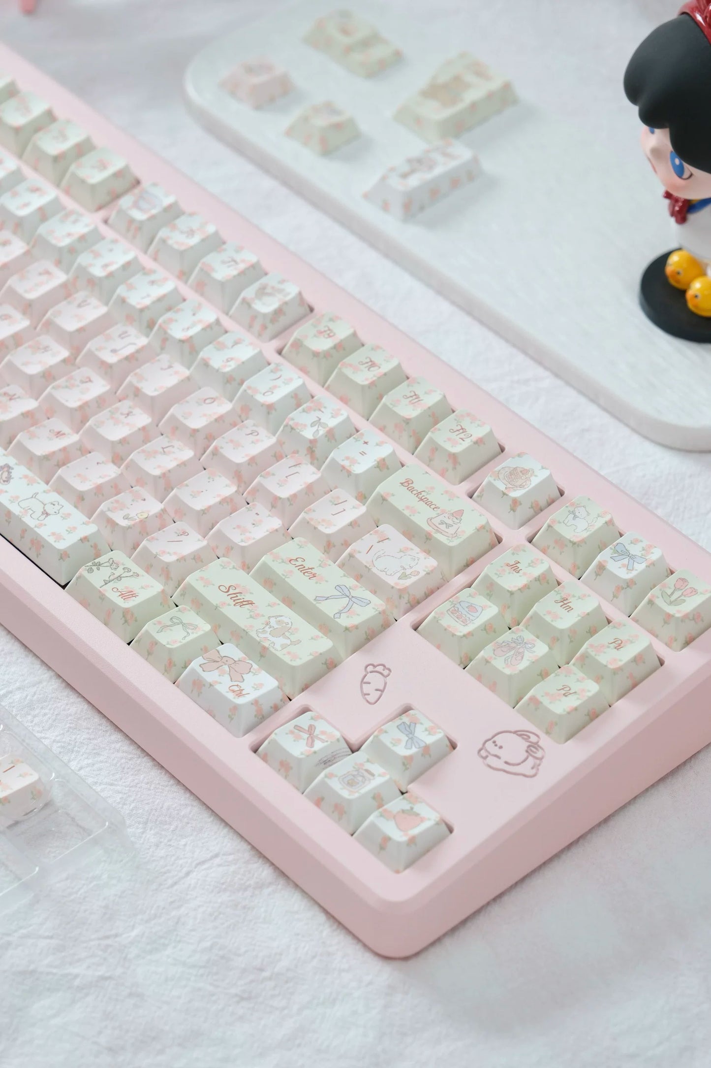 001 Flower French Style Spring Floral Gift Moa Profile 140 Keys Cute Keycap Set LlilyX Lab flower keycaps