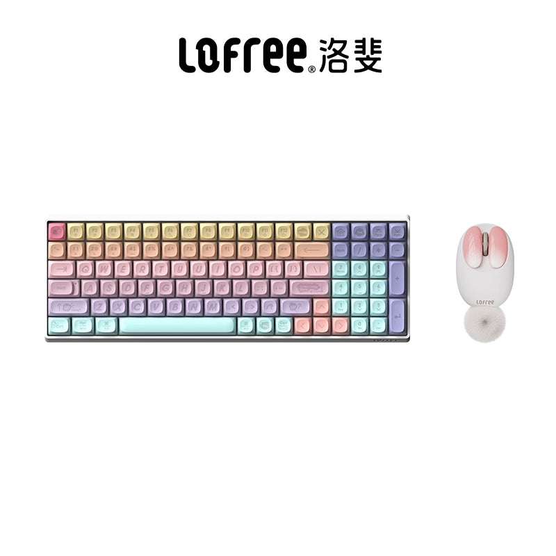 Lofree Marshmallow Red Switches Mechanical Keyboard Tri-mode Wireless Bluetooth