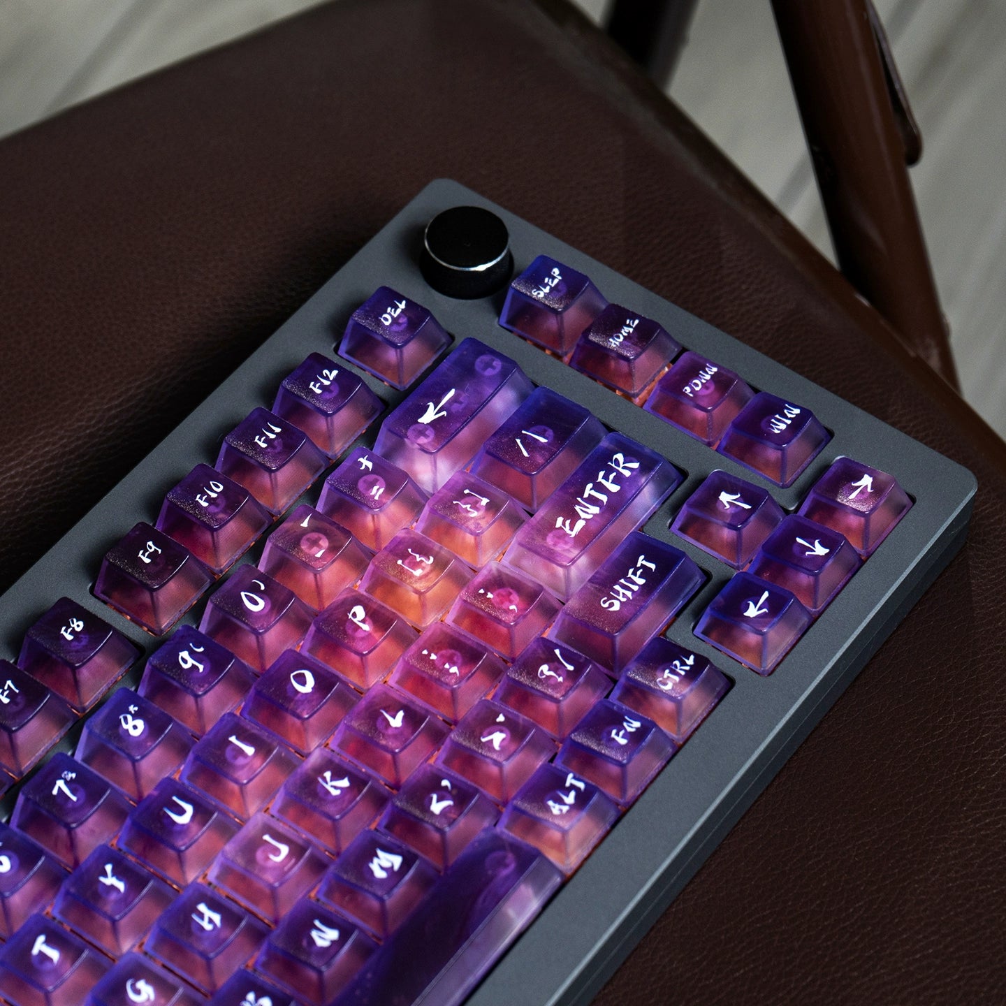 #0214 Neon/Universe/Star Gradually Change Foggy Matte Keycap（not including keyboard）