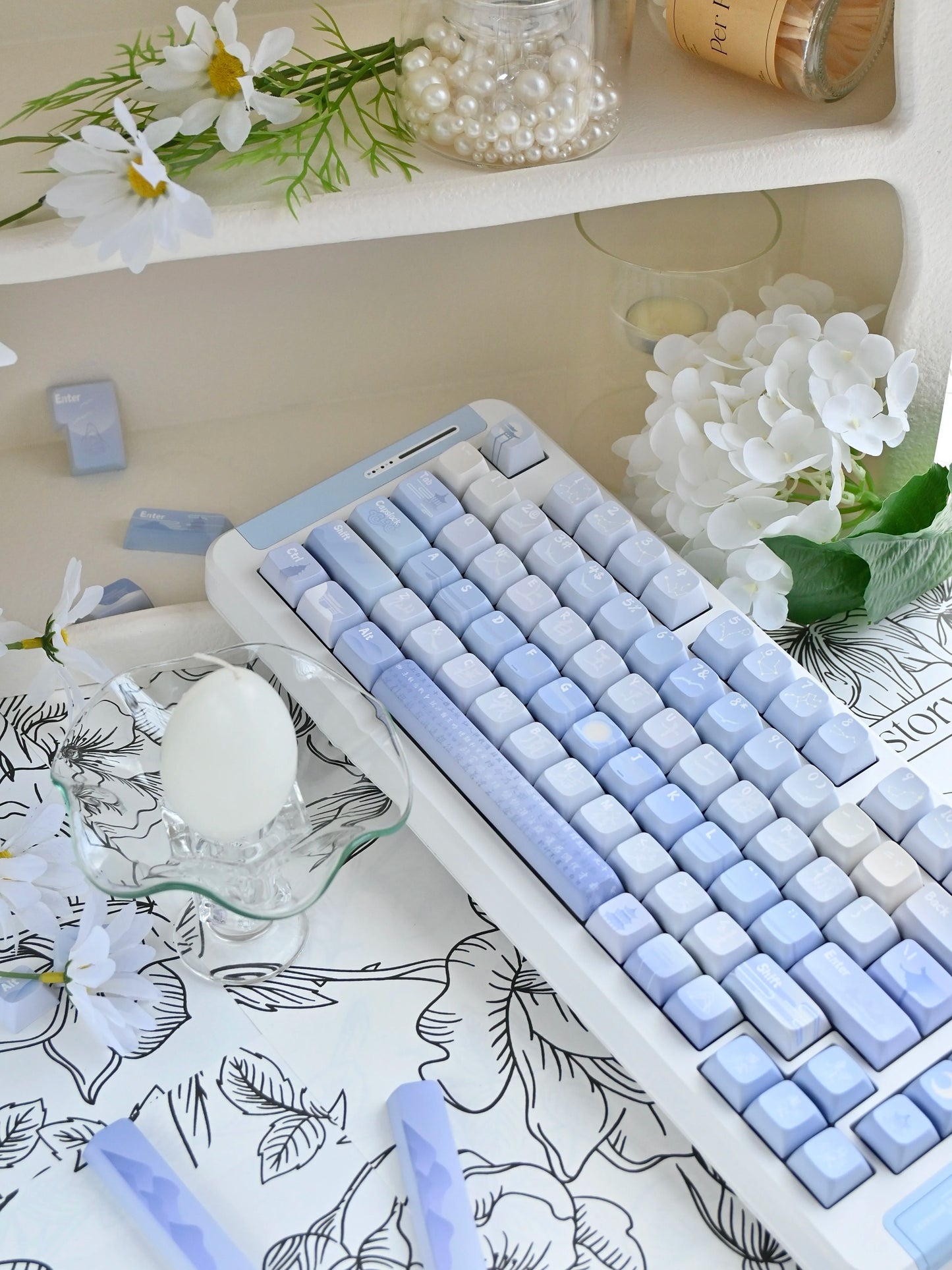 069 Pastel Blue Bai Yujing Keycap