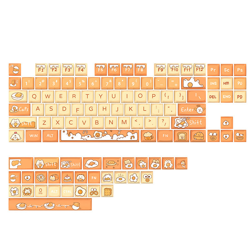 strawberryjam1986 cute fried egg theme keycap XDA profile keycap set