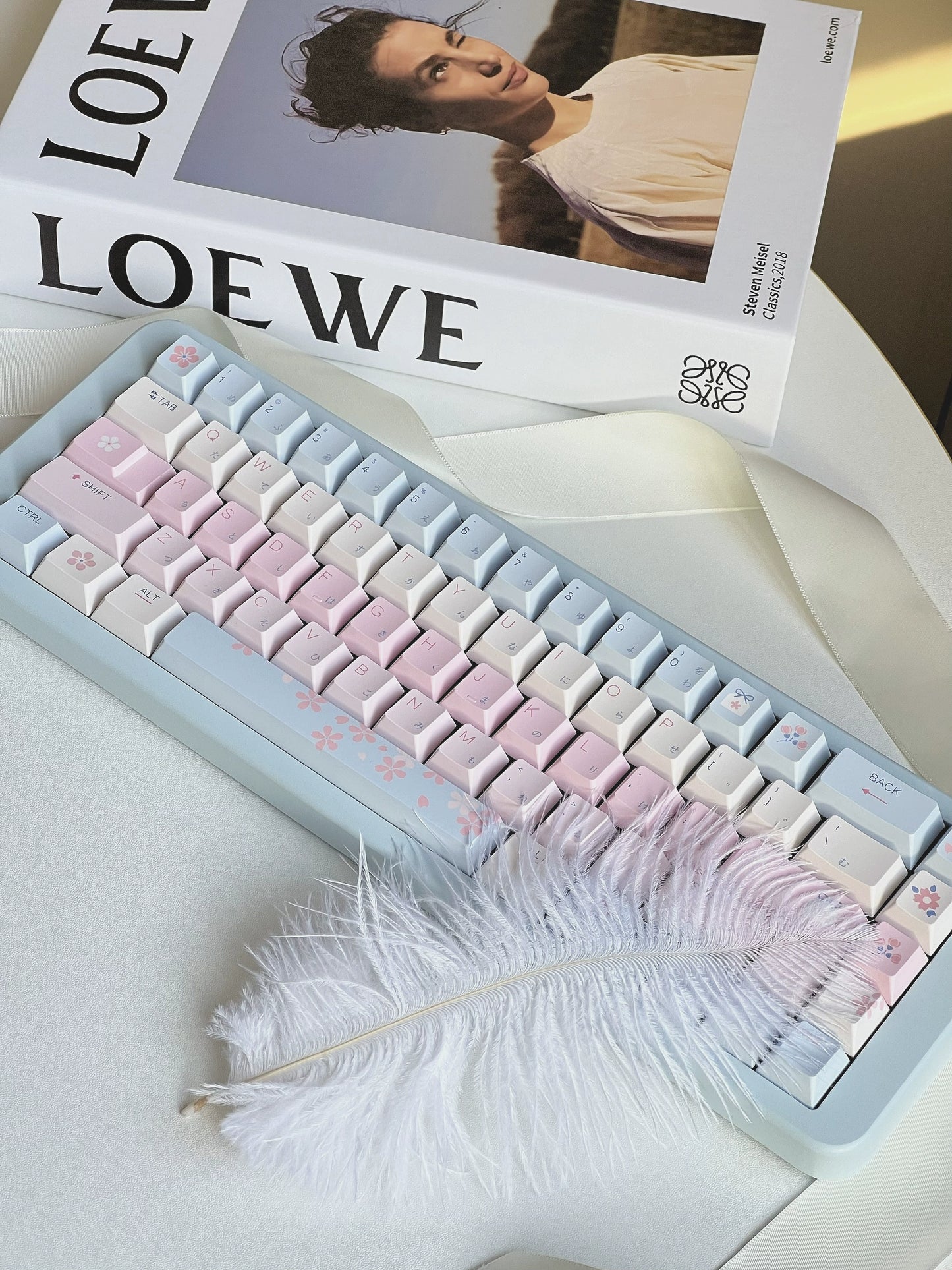 106 Love Air Pastel Pink Blue Keycap 143-key