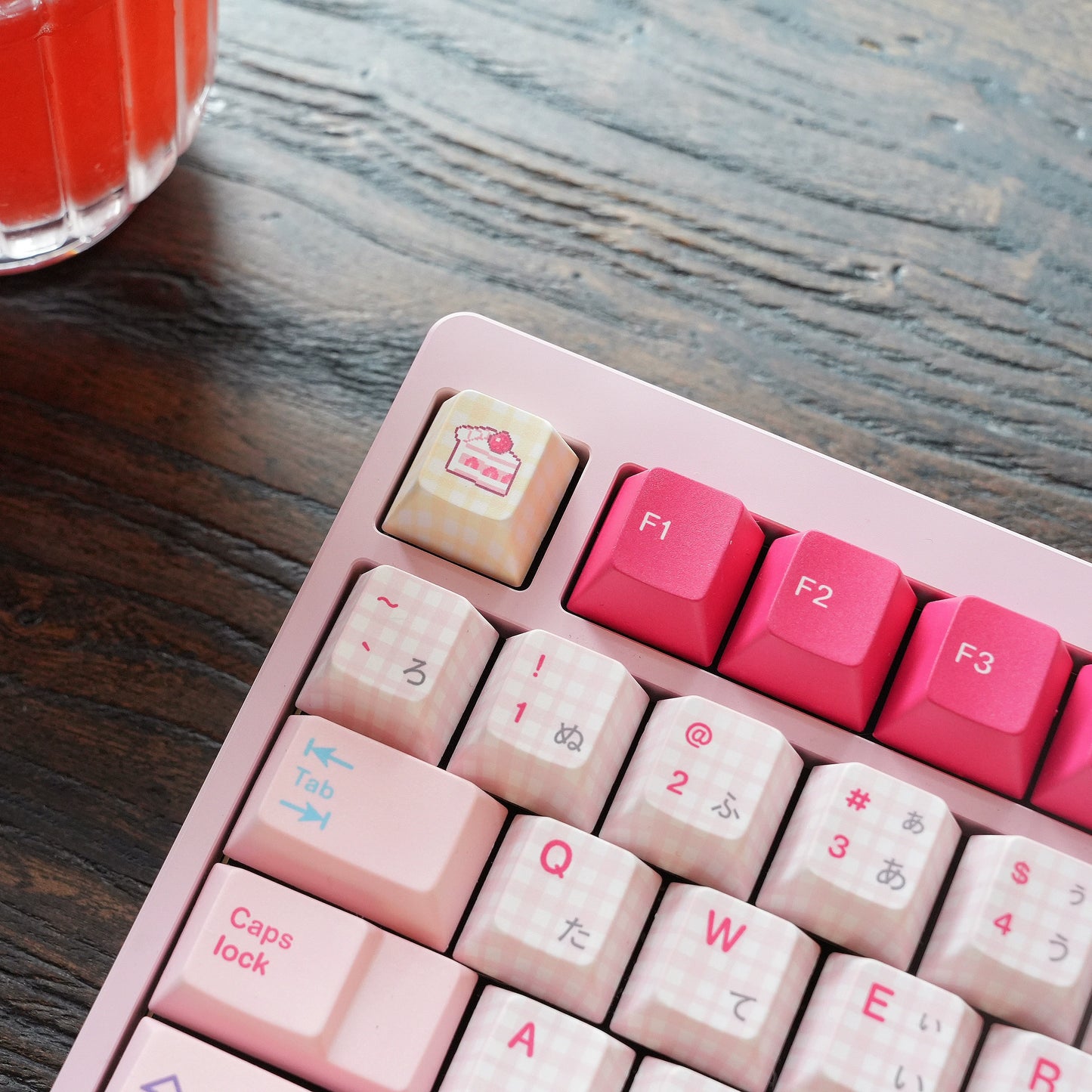 #0242 Showa Dessert Cream Soda Pastel Grid Keycaps Designed By Keyria Labs