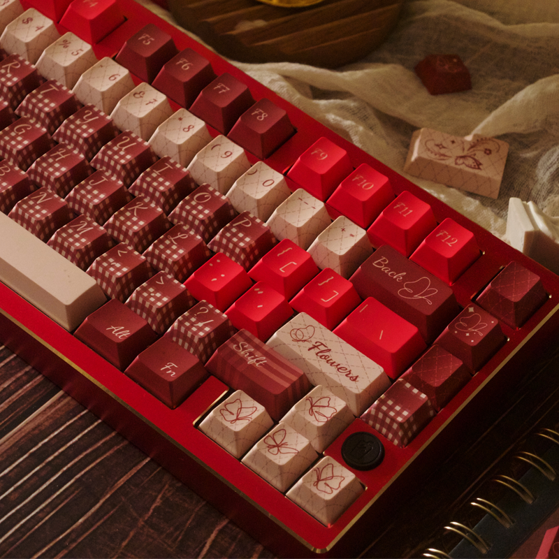 091 Dark Red Bean Nanguo 150-keys Cherry Profile Keycap