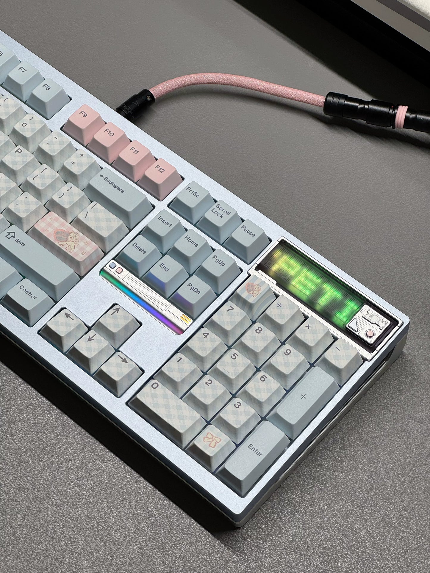 #0260 Pale Blue Pink Sweet Sheep Dream Cherry Profile Keycap Set Designed By Keyria Labs (not Including Keyboard)