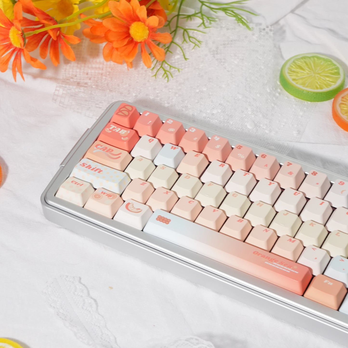 #0226 Orange Sea Keycaps designed by Endless Lab (not including keyboard)
