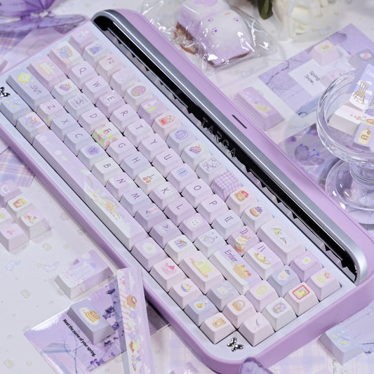 119 Afternoon Tea Elegant and Simple Lavender Keycaps