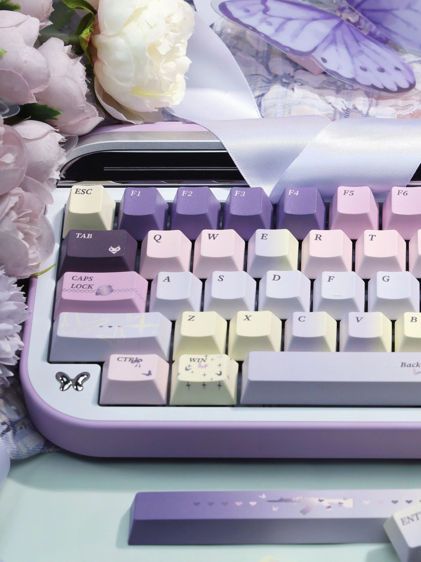 032 Twilight Butterfly Cherry Profile Keycaps 149 Keys