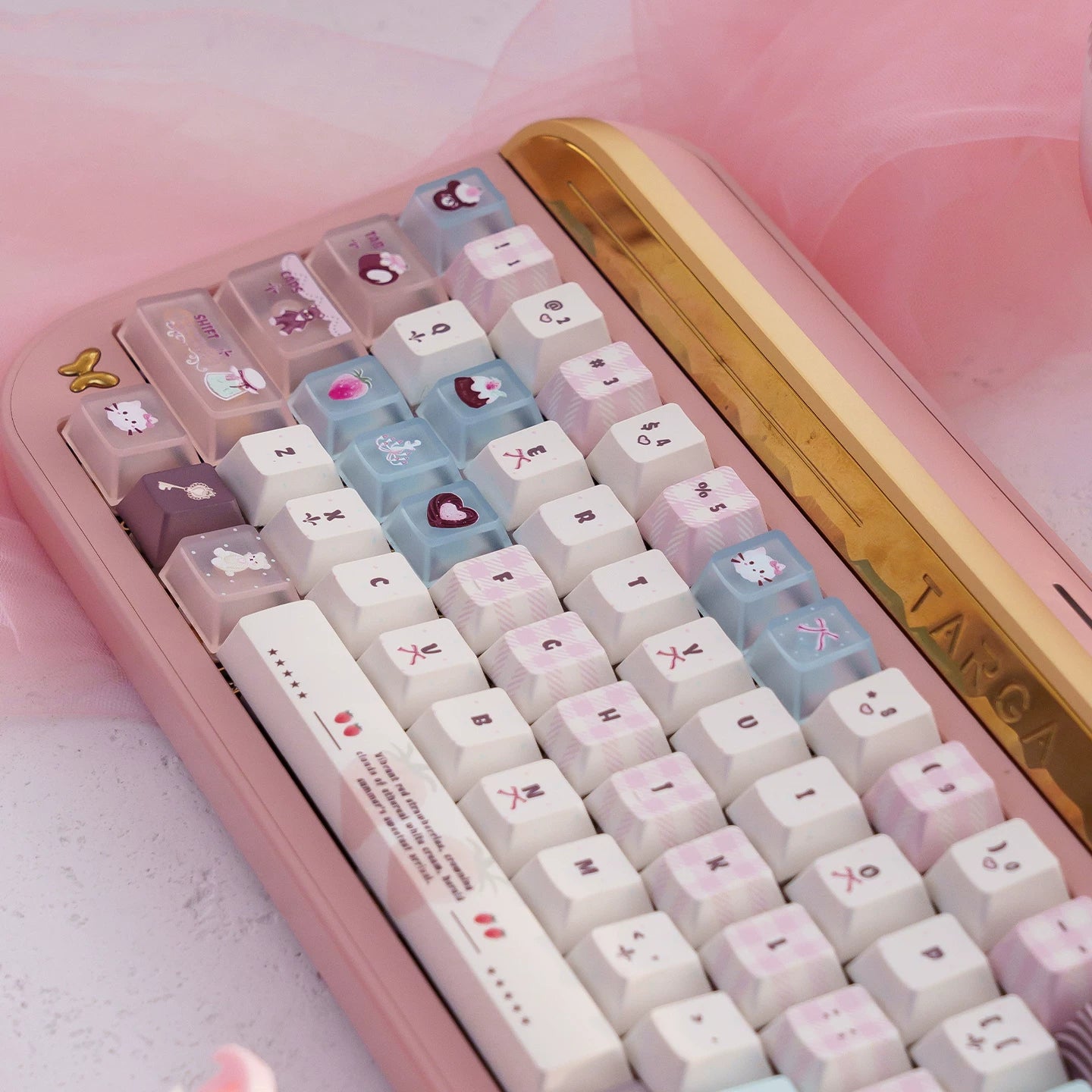 #0257 Velvet Strawberry Mint Chocolate Keycap Cherry/moa Profile(Not including keyboard)