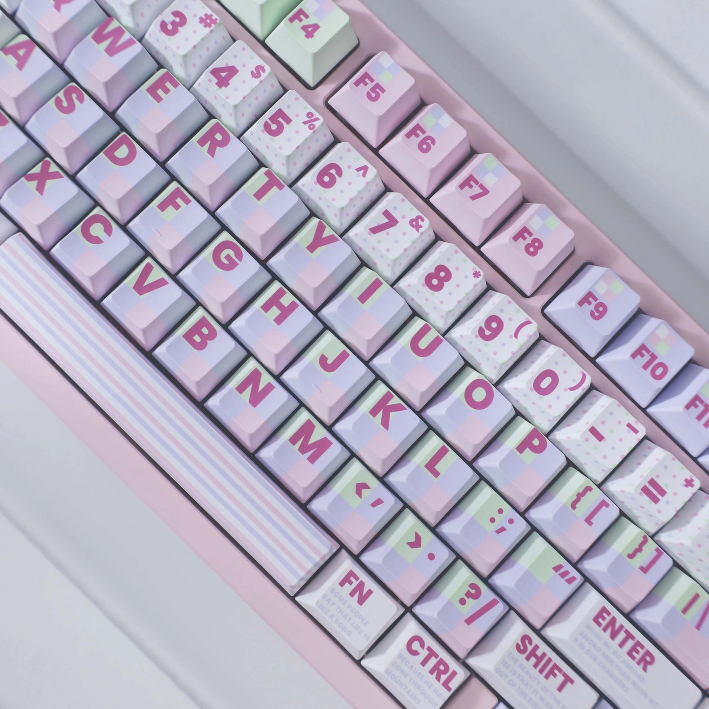 #0222 Macaron Sweetheart Pulse Keycap Designed By Dorakey（not including the keyboard）