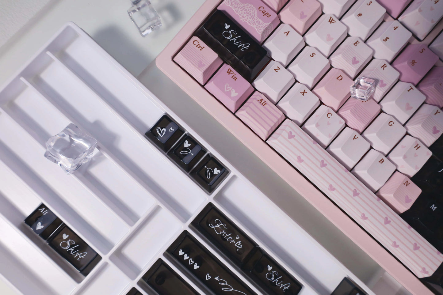 #0220 Heart-Pounding Black Pink Keycap Designed By Dorakey