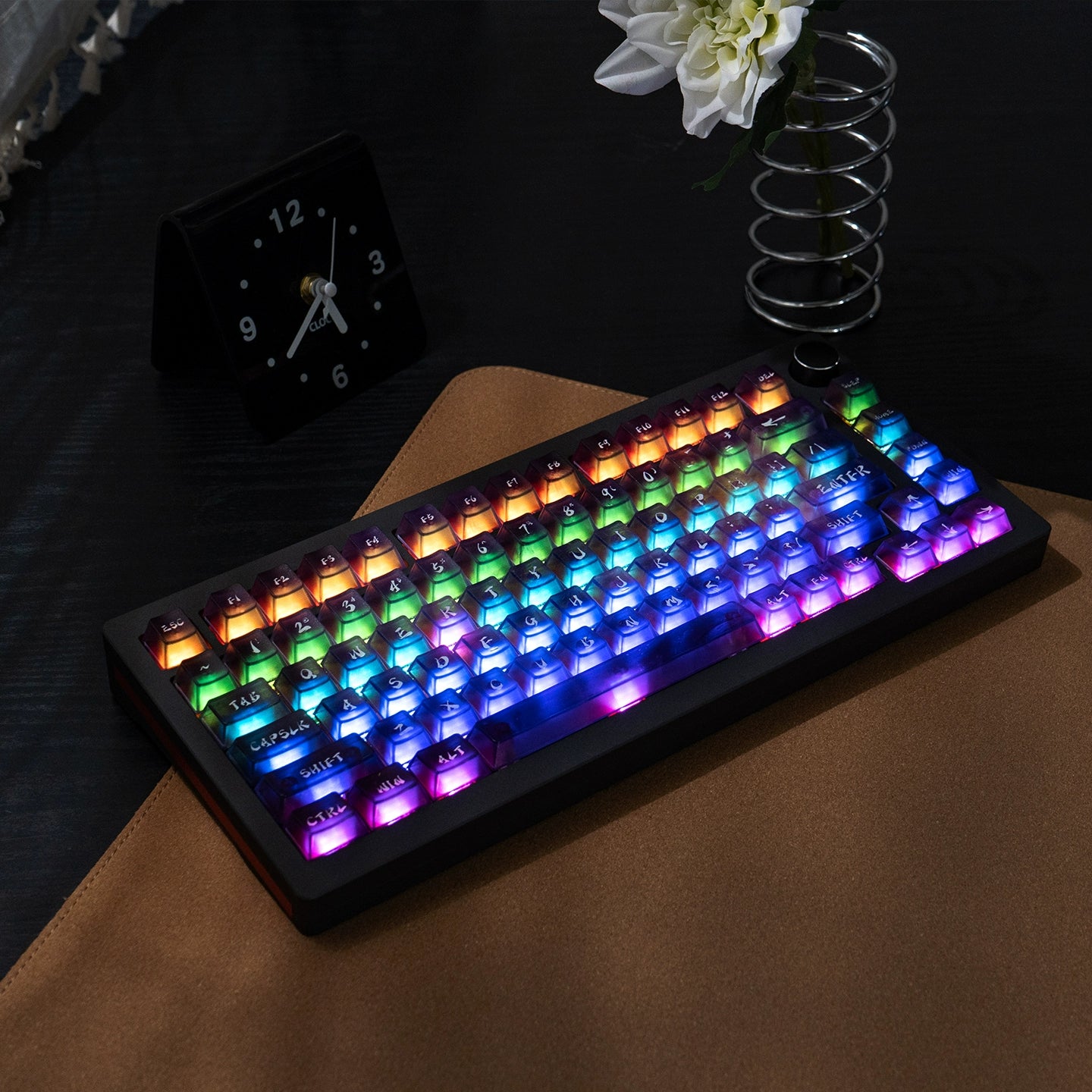 #0214 Neon/Universe/Star Gradually Change Foggy Matte Keycap（not including keyboard）