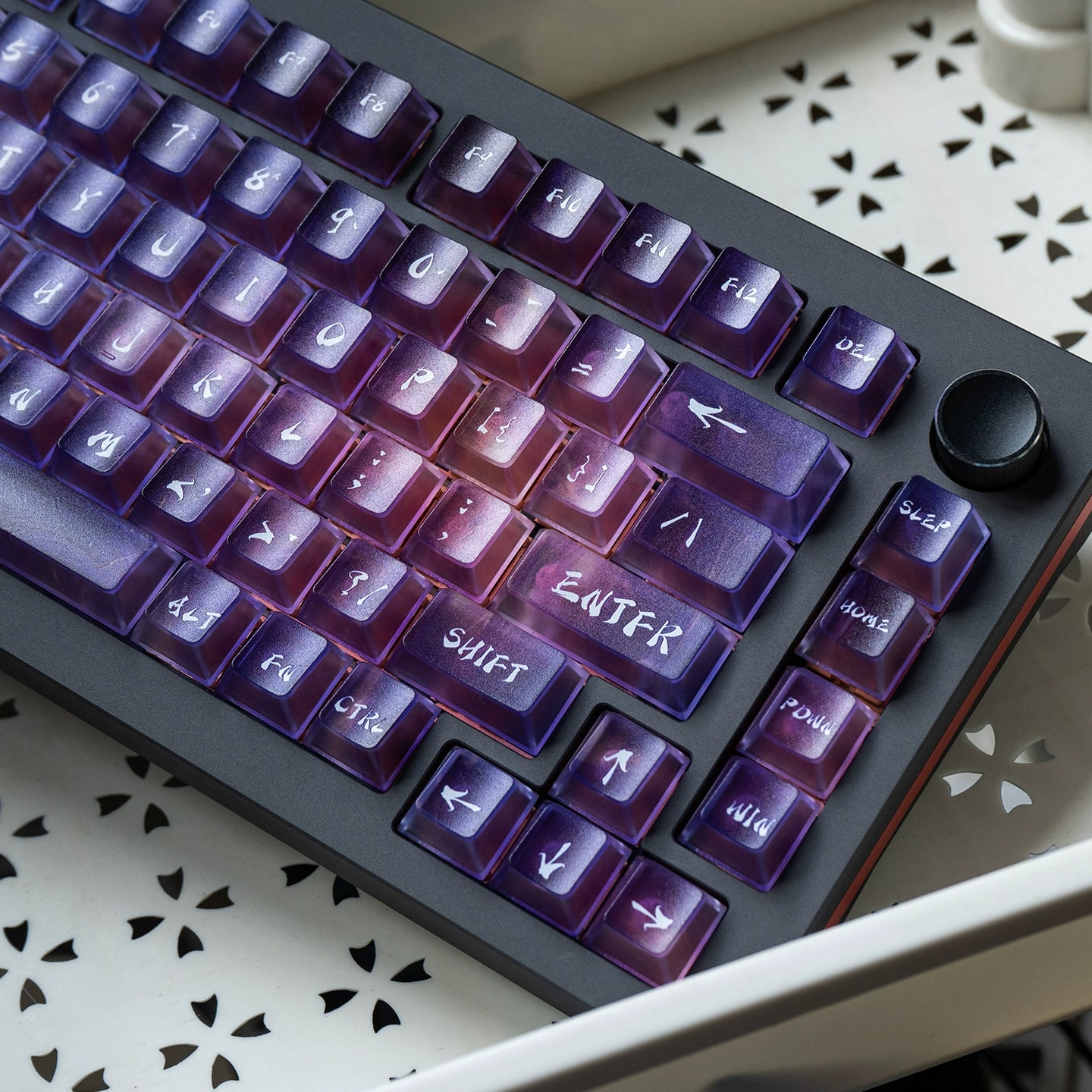 #0214 Neon/Universe/Star Gradually Change Foggy Matte Keycap（not including keyboard）