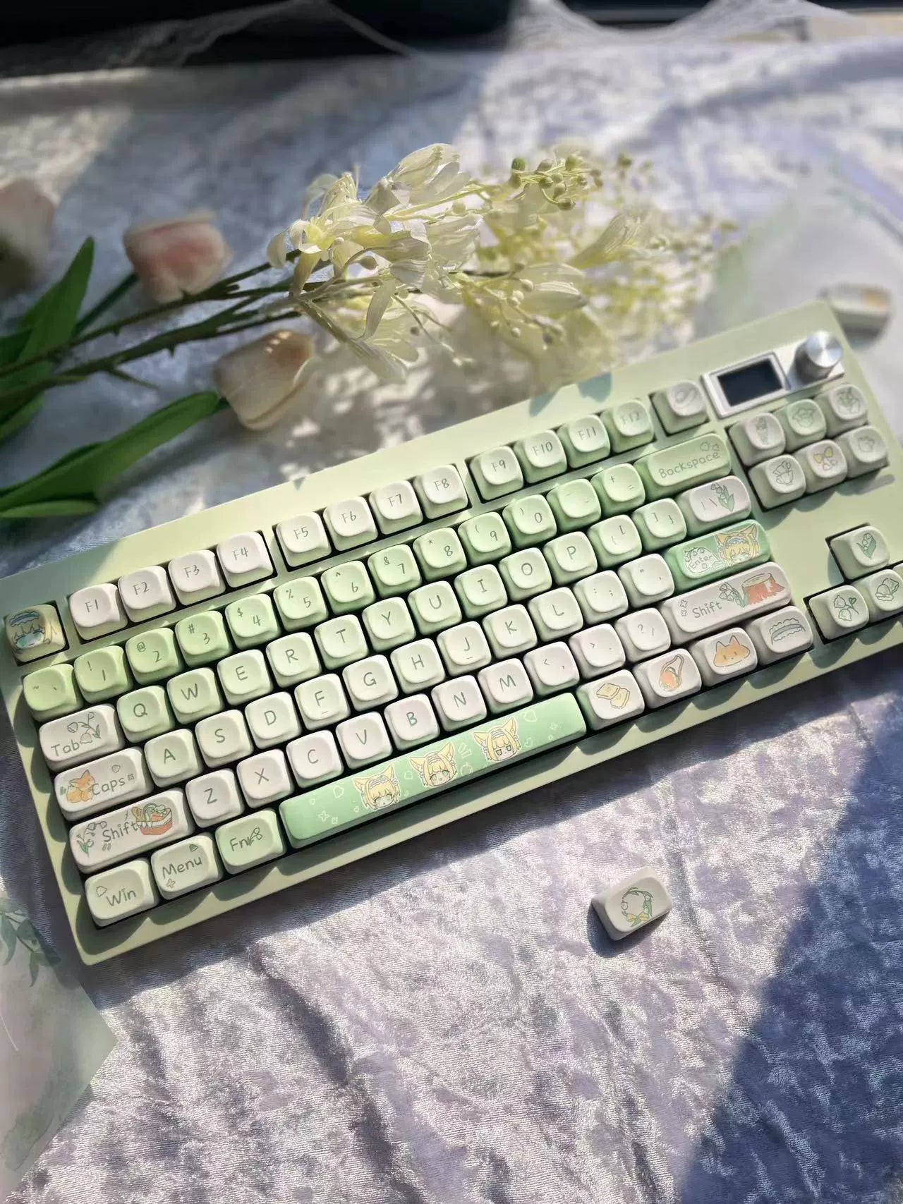 104 Meow Donalds Cute Pastel Keycaps