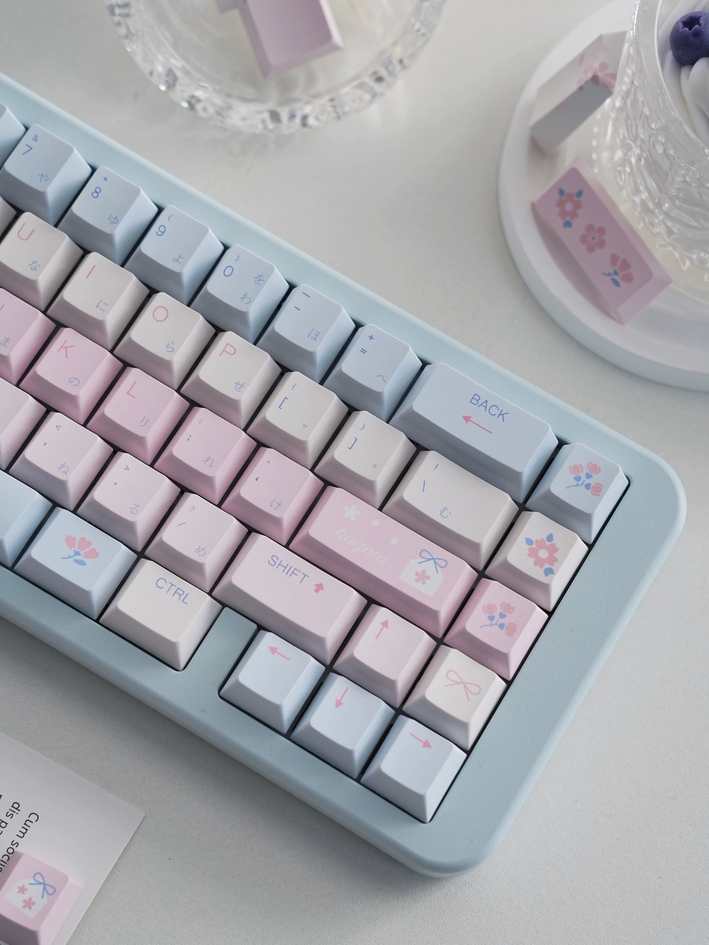 106 Love Air Pastel Pink Blue Keycap 143-key