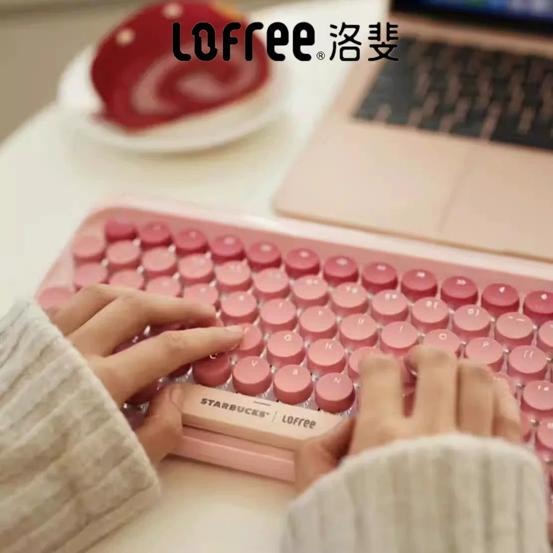 Lofree DOT Coffee Theme Mechanical Keyboard Set For Windows/Mac Tablet Office Bluetooth