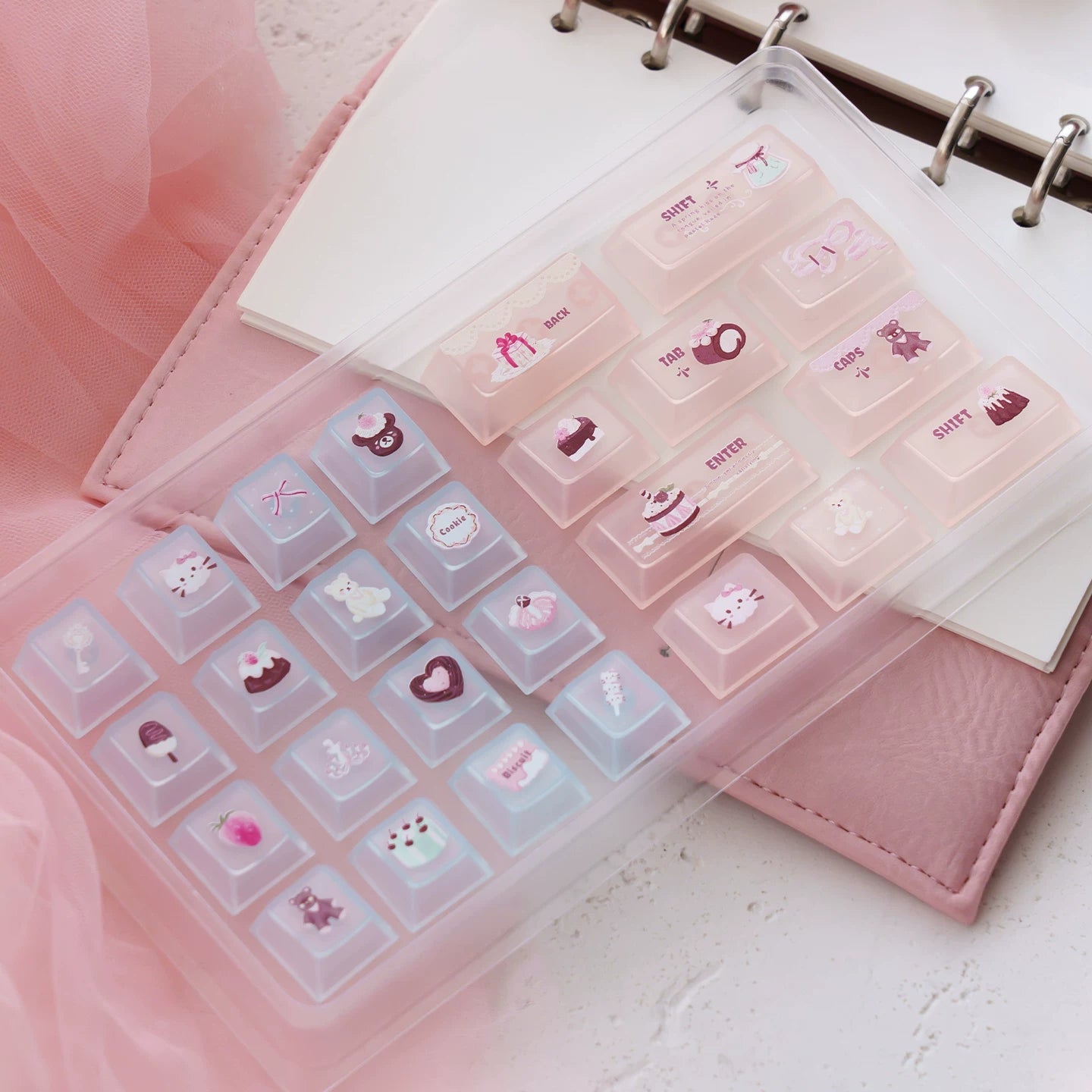 #0257 Velvet Strawberry Mint Chocolate Keycap Cherry/moa Profile(Not including keyboard)