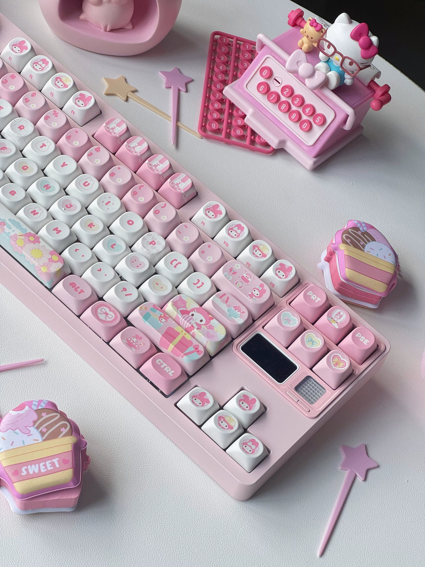 #0254 Melody Pink Cute Keycap (not including keyboard)