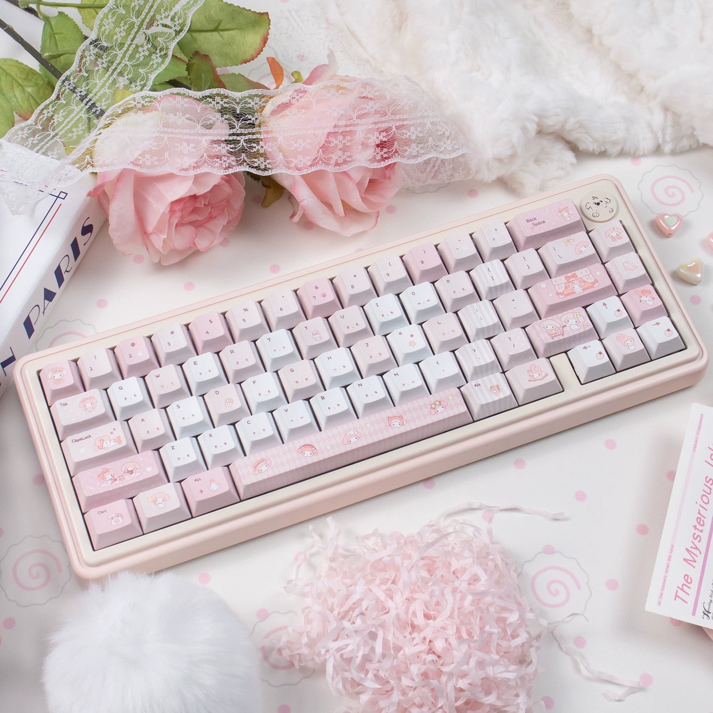 #0237 Melody Theme Pink Keycaps Designed By URE