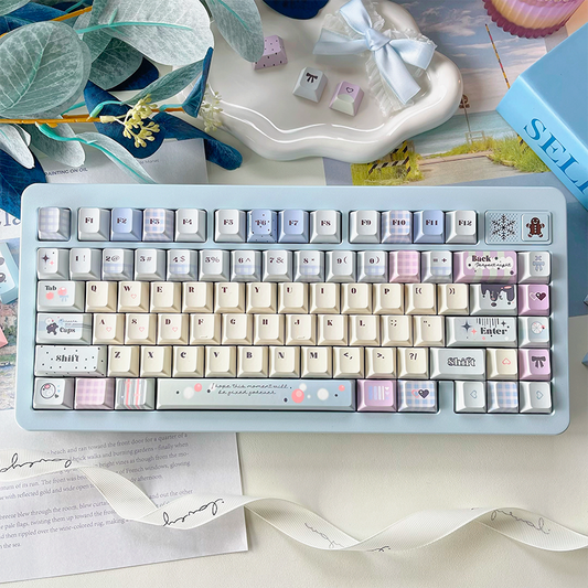 120 Slightly Drunk Bubbles Cute Pink Blue Girl Keycap New Cherry Profile 129-keys