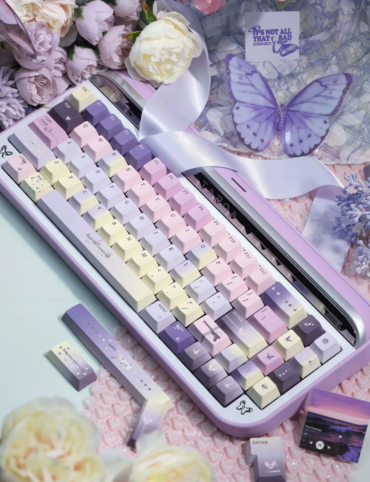 032 Twilight Butterfly Cherry Profile Keycaps 149 Keys