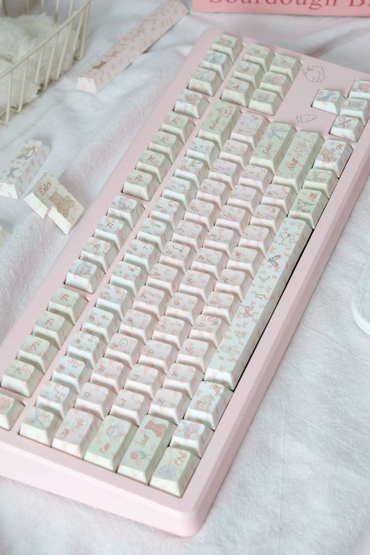 001 Flower French Style Spring Floral Gift Moa Profile 140 Keys Cute Keycap Set LlilyX Lab flower keycaps