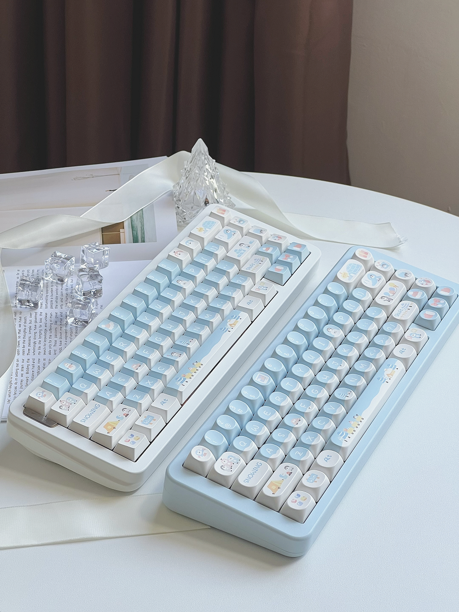 Pastel Blue Snow Little Penguin SOA Keycap Designed By MoCoo Studio ...