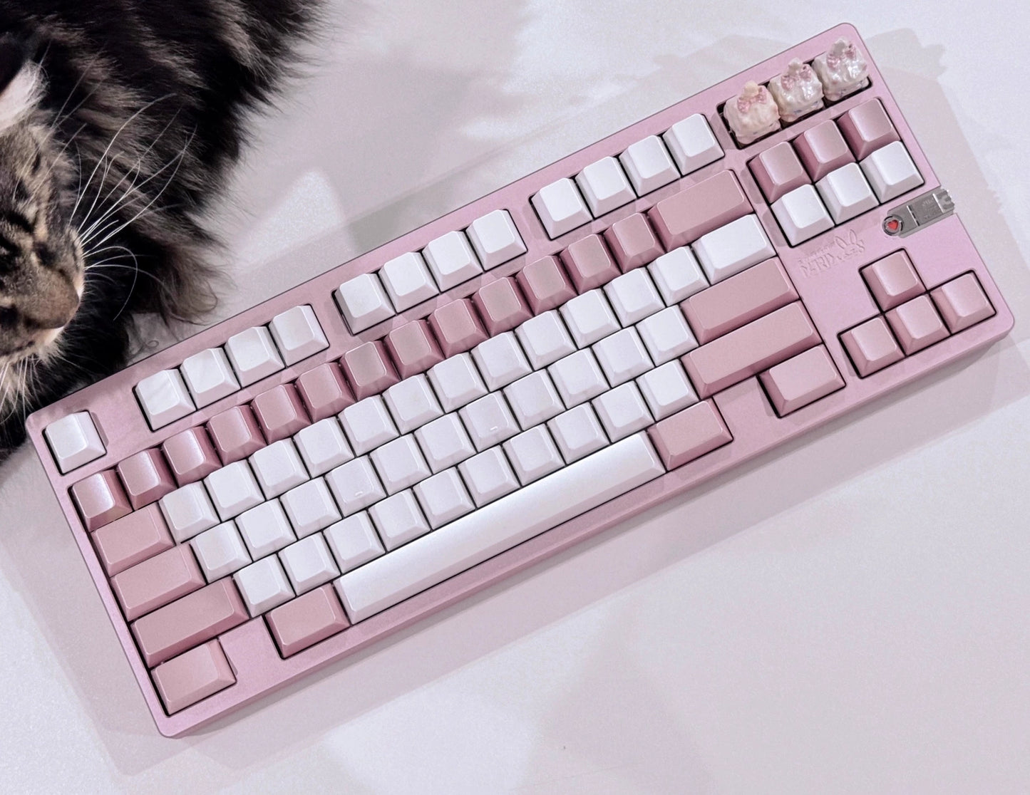 Silver Pearl Tears Cherry Profile Keycaps Keyria Labs Design