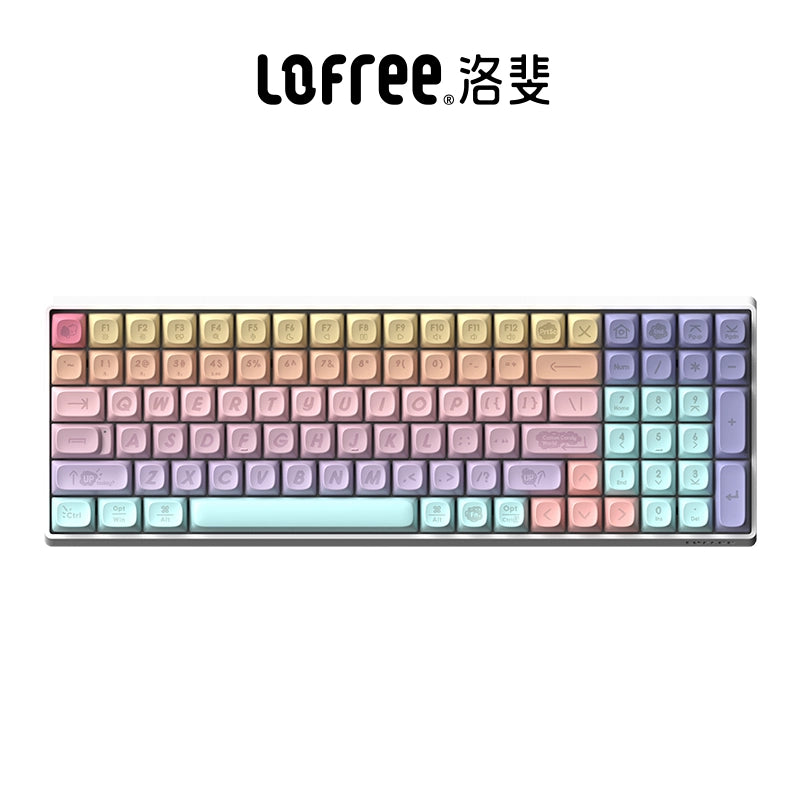 Lofree Marshmallow Red Switches Mechanical Keyboard Tri-mode Wireless Bluetooth