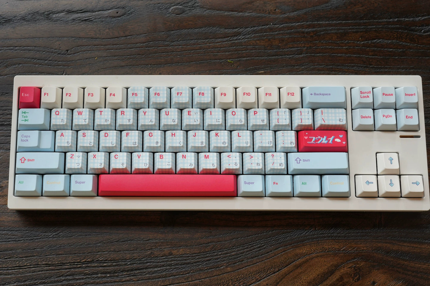 #0242 Showa Dessert Cream Soda Pastel Grid Keycaps Designed By Keyria Labs