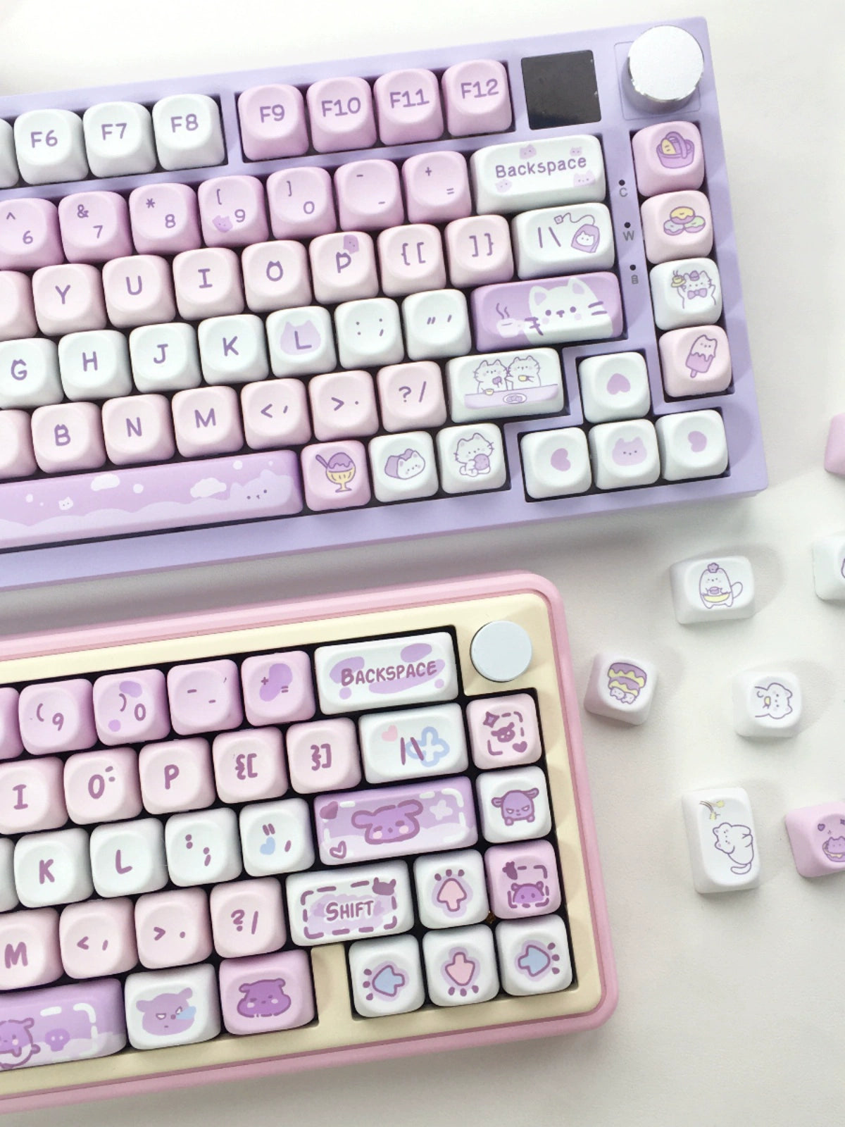 104 Meow Donalds Cute Pastel Keycaps