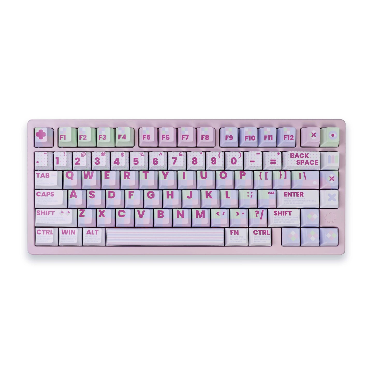 #0222 Macaron Sweetheart Pulse Keycap Designed By Dorakey（not including the keyboard）