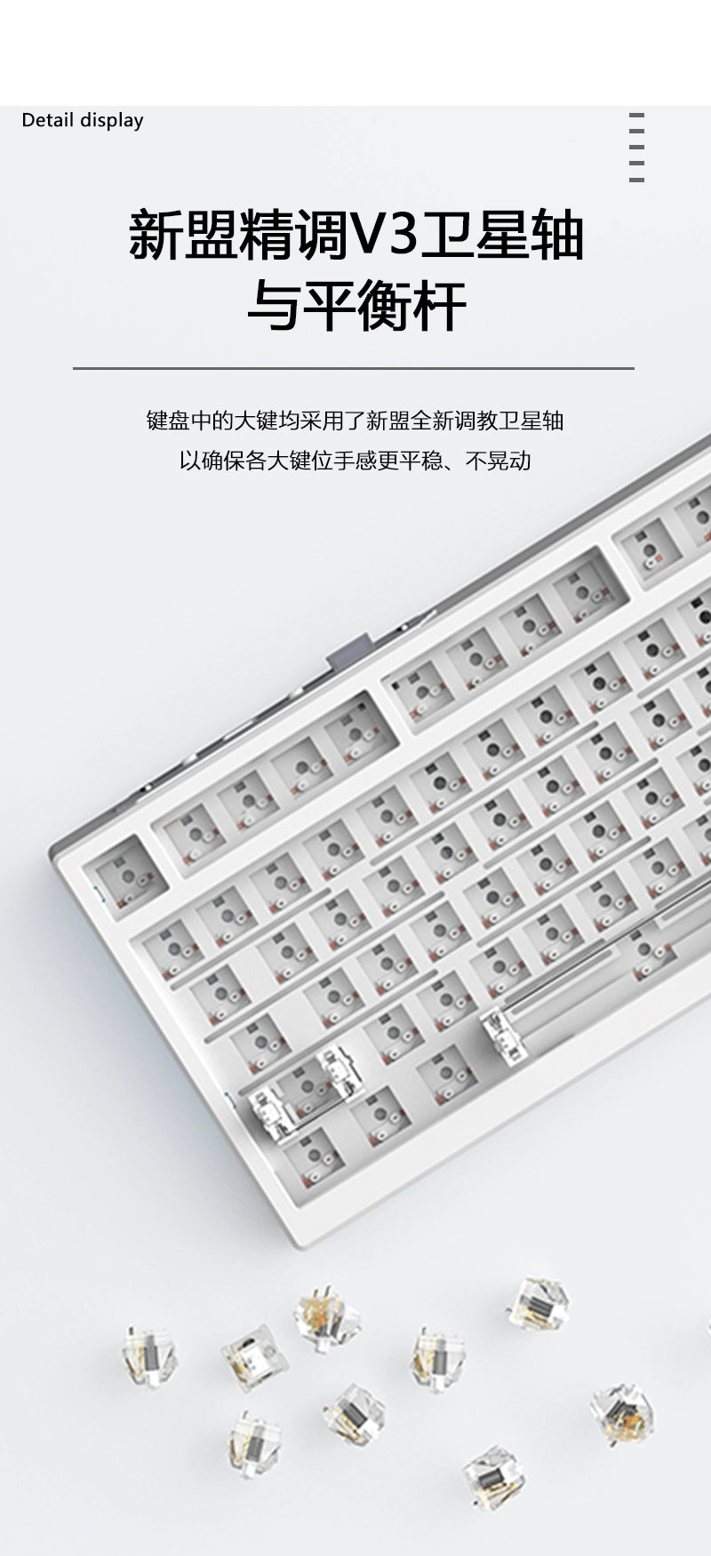 G98 Transparent Mechanical Keyboard Bluetooth Wireless Three-mode Wired RGB Hot-swappable Gasket