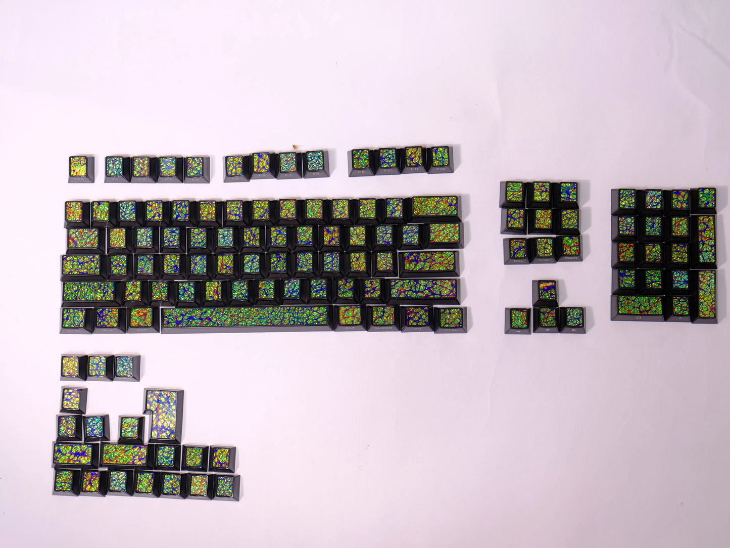 #0251Metal Paint Mixing Coated Keycap Cherry Profile (Not including keyboard)
