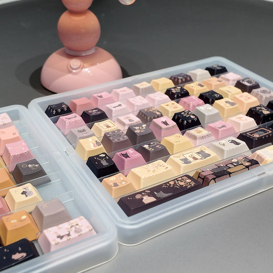 #0238 Catsgarden Cute Cat Keycap Cherry Profile (not Including Keyboard)