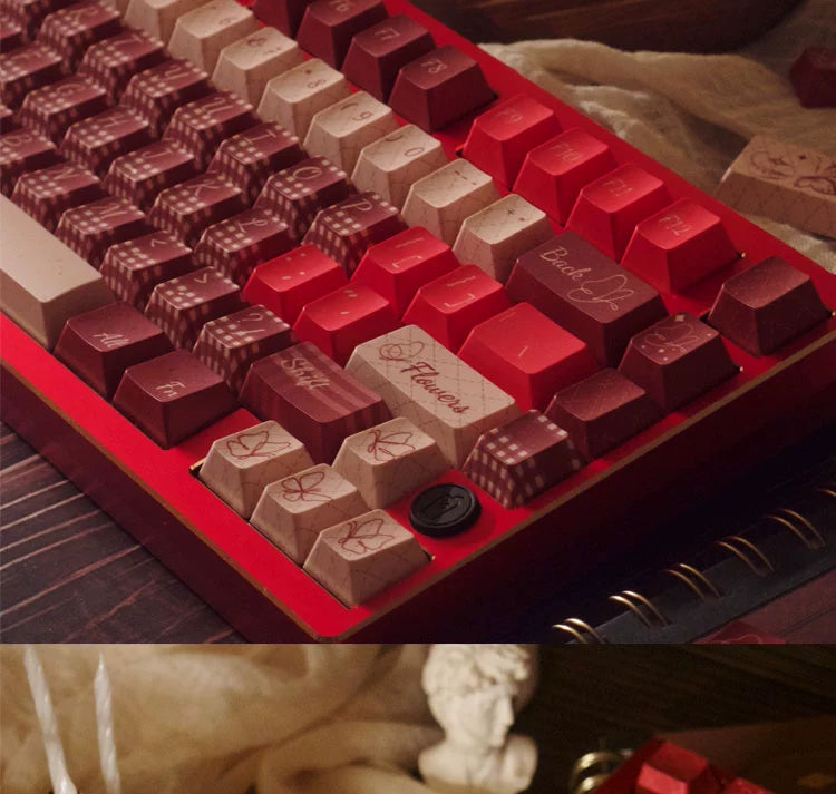 091 Dark Red Bean Nanguo 150-keys Cherry Profile Keycap