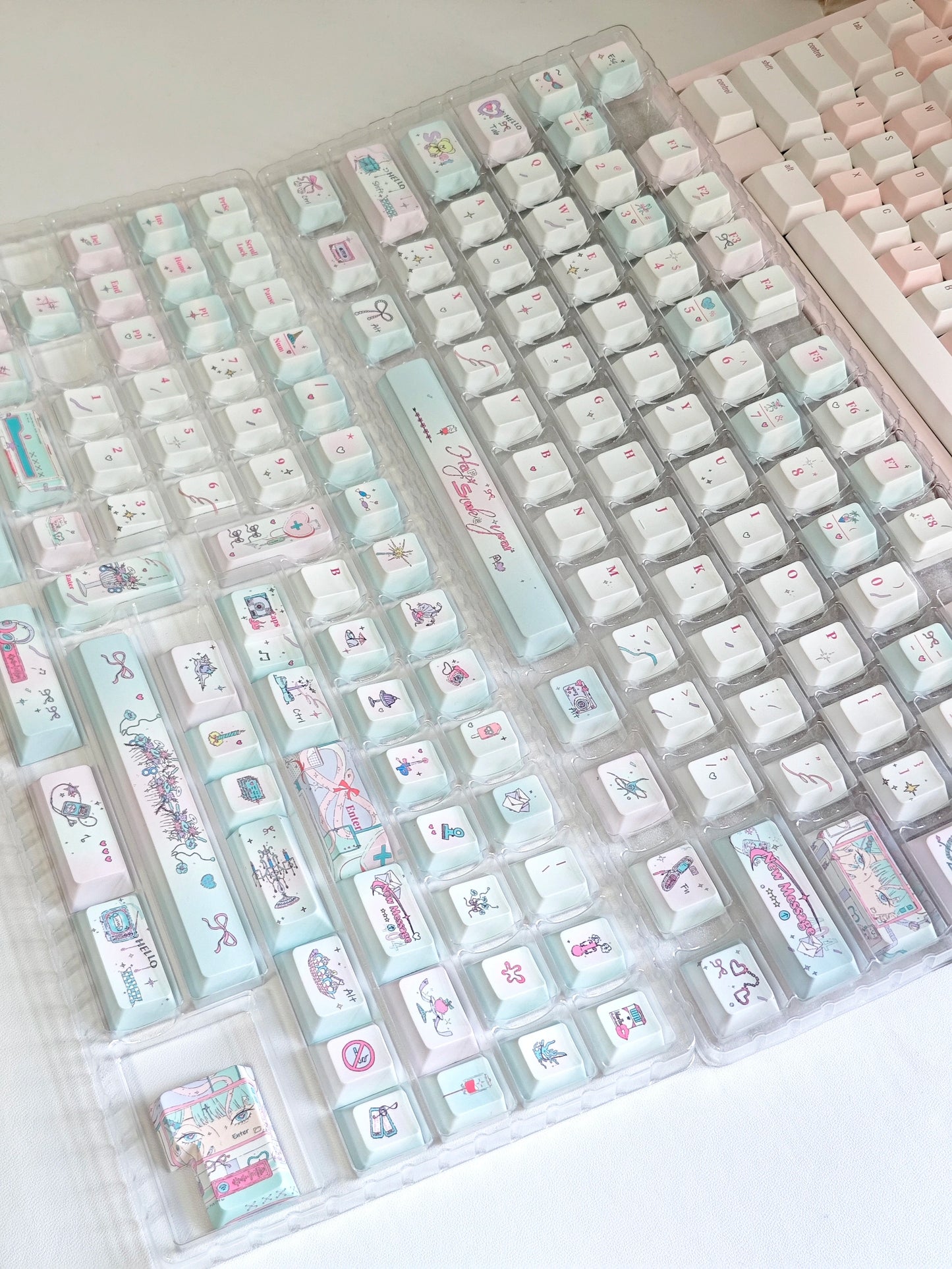 #0225 Green Jubilee Mint Keycap Cherry Profile Designed By LilyX Labs（not including keyboard)