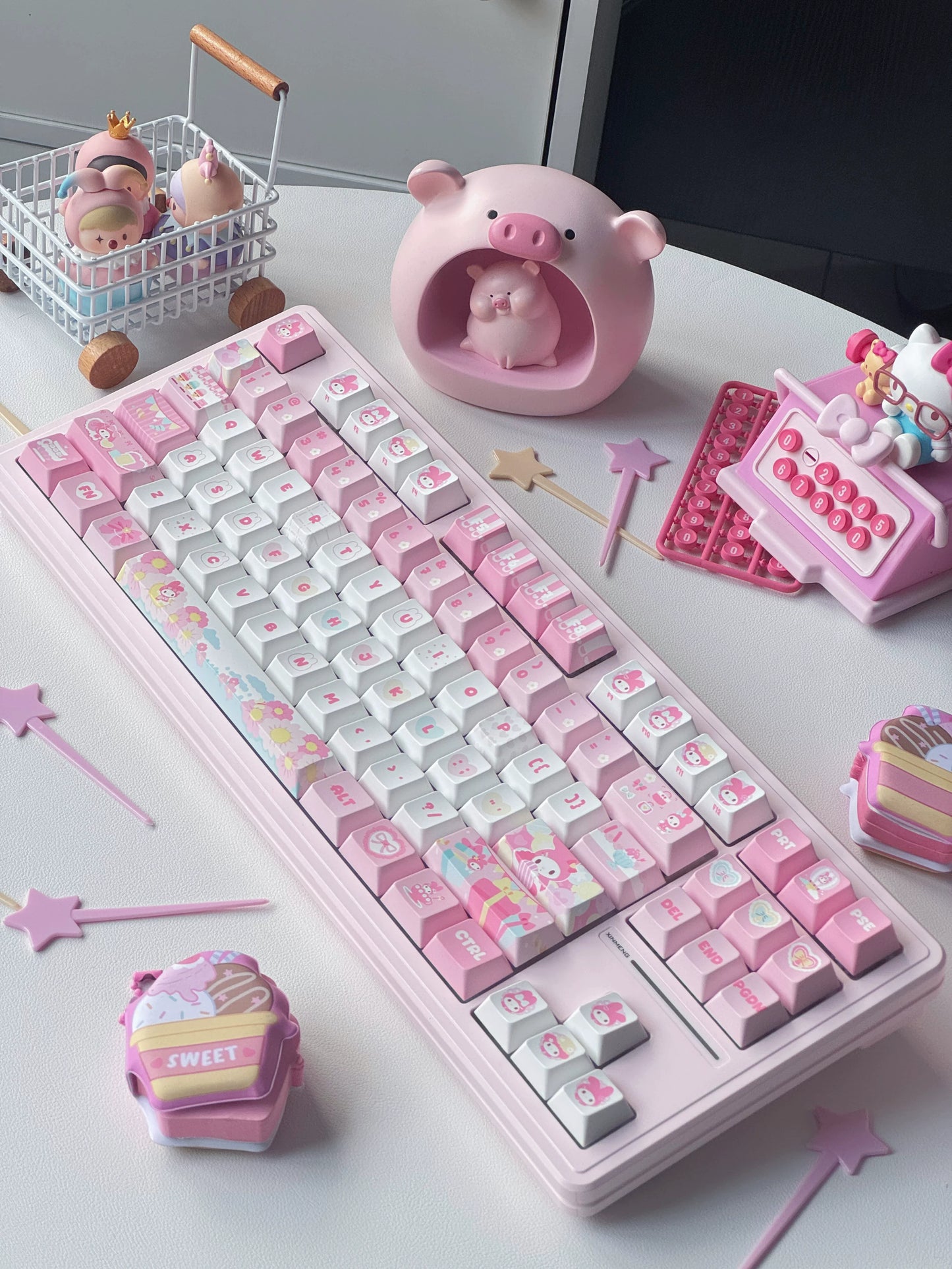 #0254 Melody Pink Cute Keycap (not including keyboard)