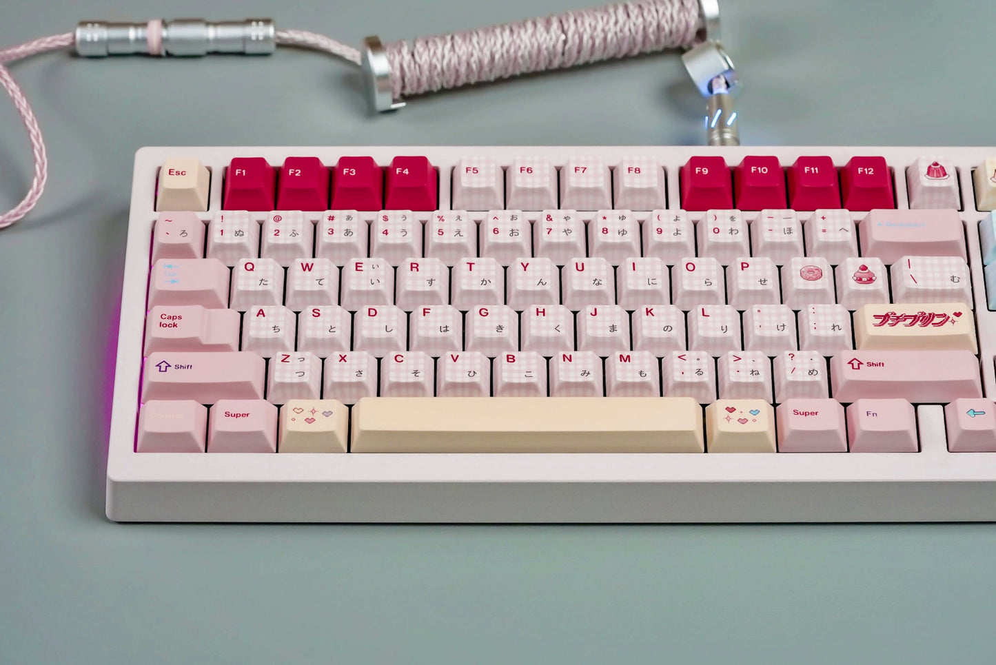 #0242 Showa Dessert Cream Soda Pastel Grid Keycaps Designed By Keyria Labs