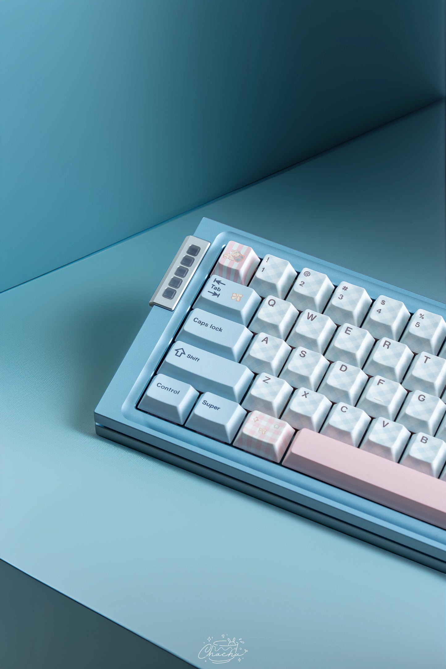 #0260 Pale Blue Pink Sweet Sheep Dream Cherry Profile Keycap Set Designed By Keyria Labs (not Including Keyboard)