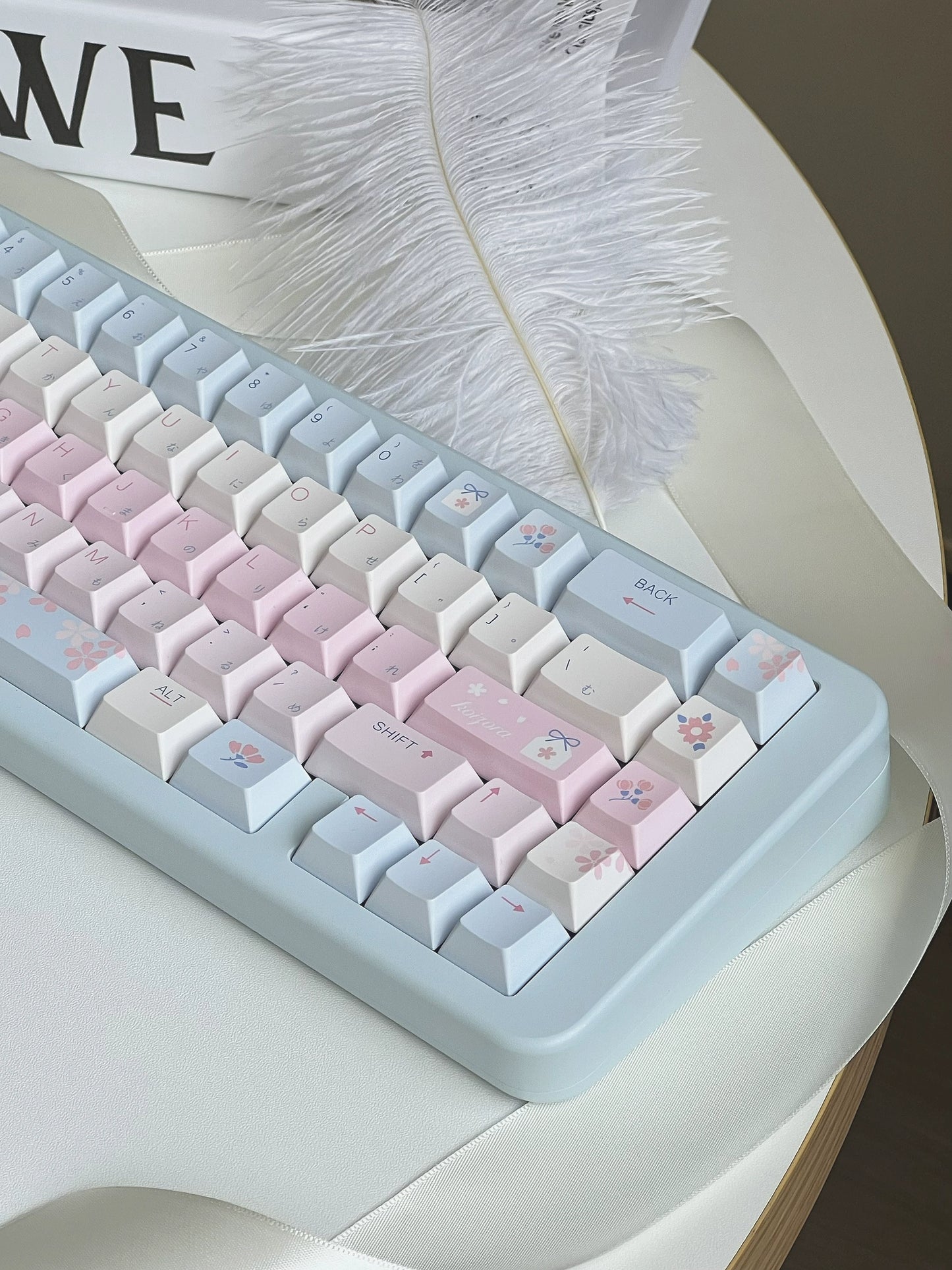 106 Love Air Pastel Pink Blue Keycap 143-key